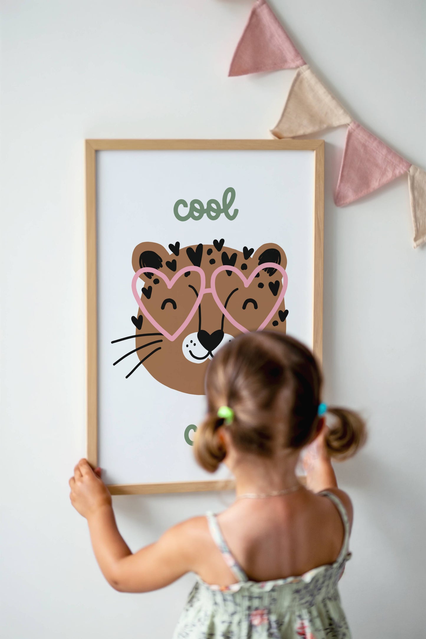 Cool Cat - Heart Glasses | Art Print