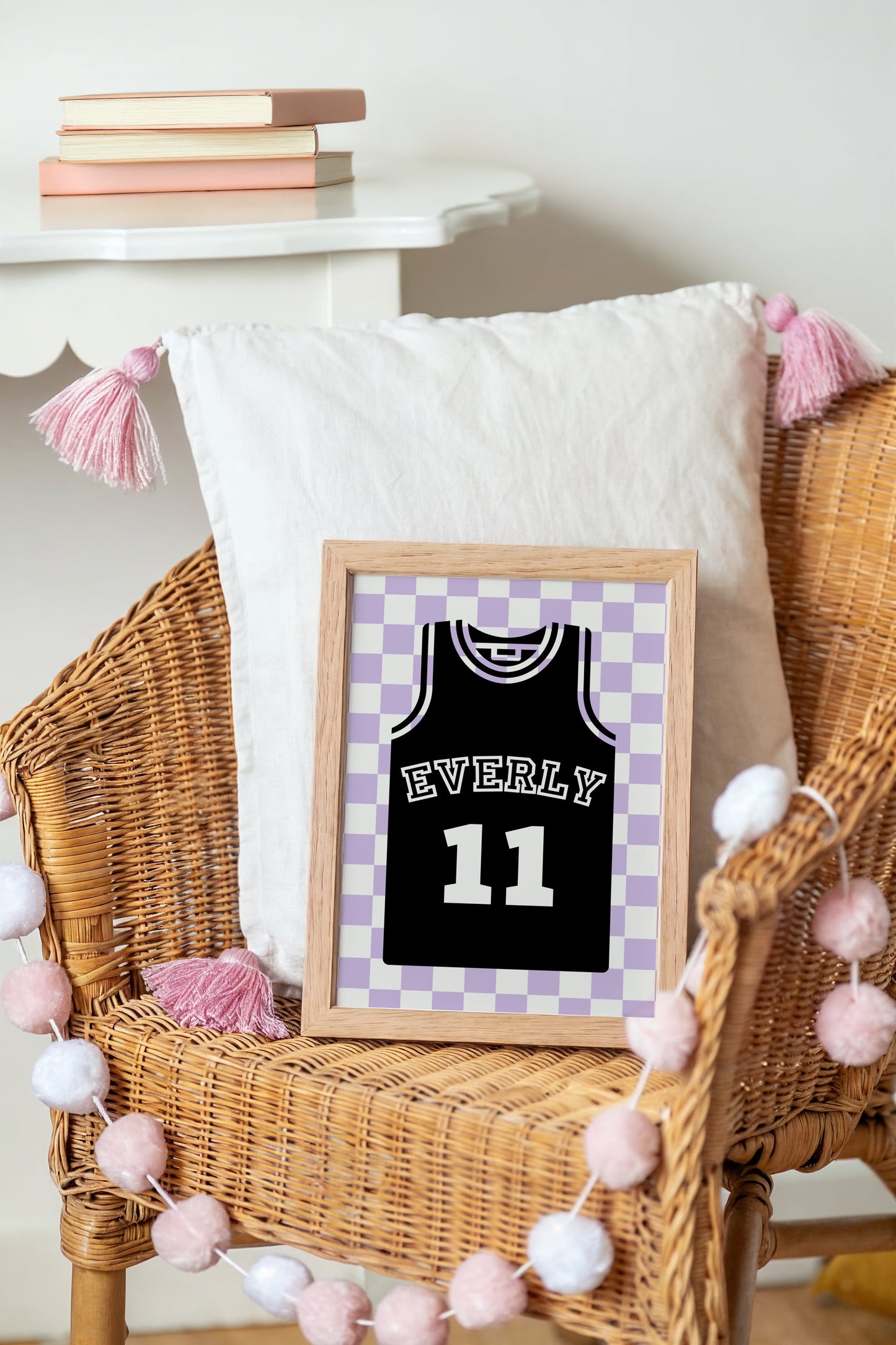Basketball Name & Jersey Number | Art Print