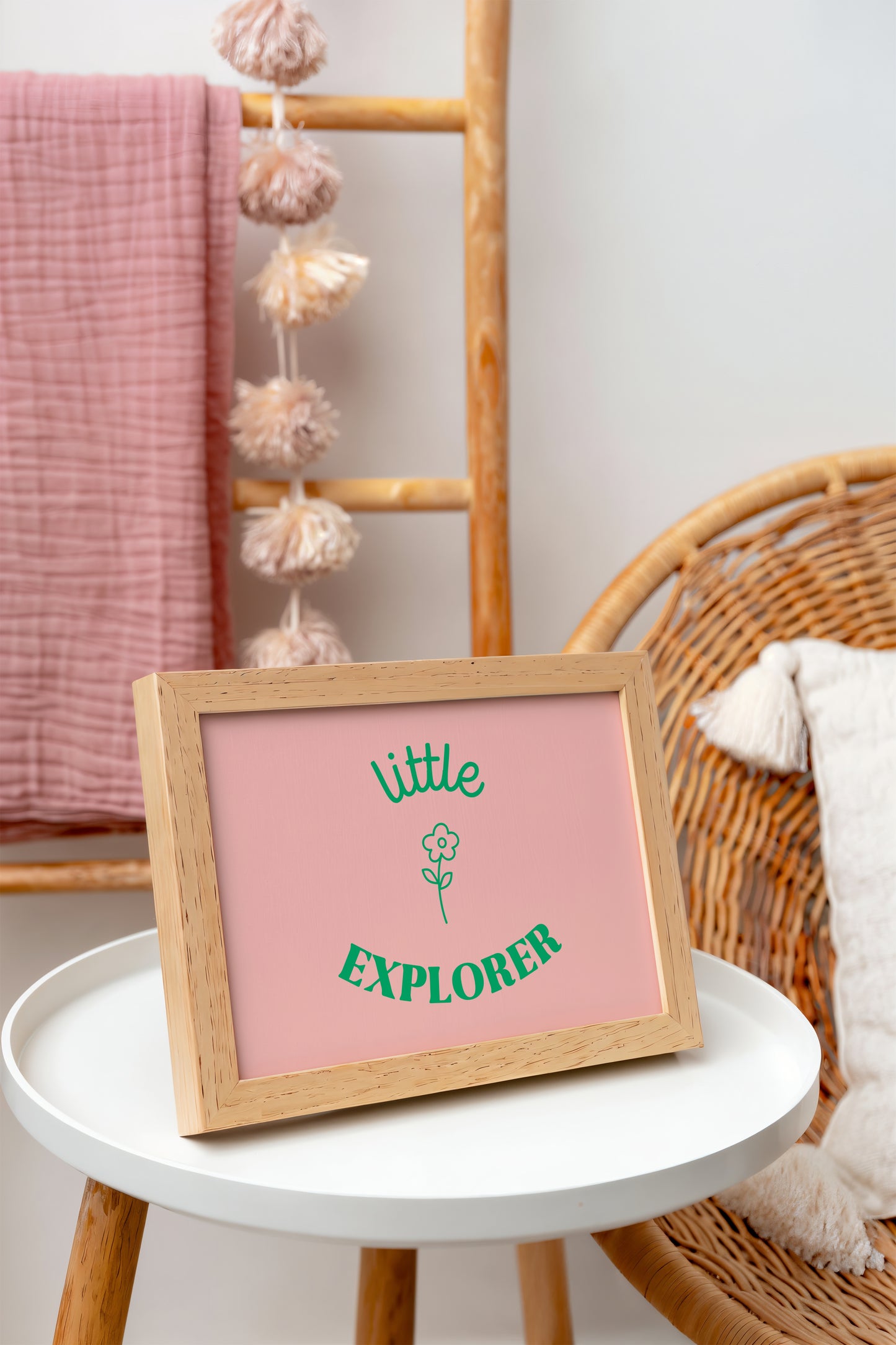 Adventure Quote Art Print – Little Explorer Wall Decor for Girls Nursery