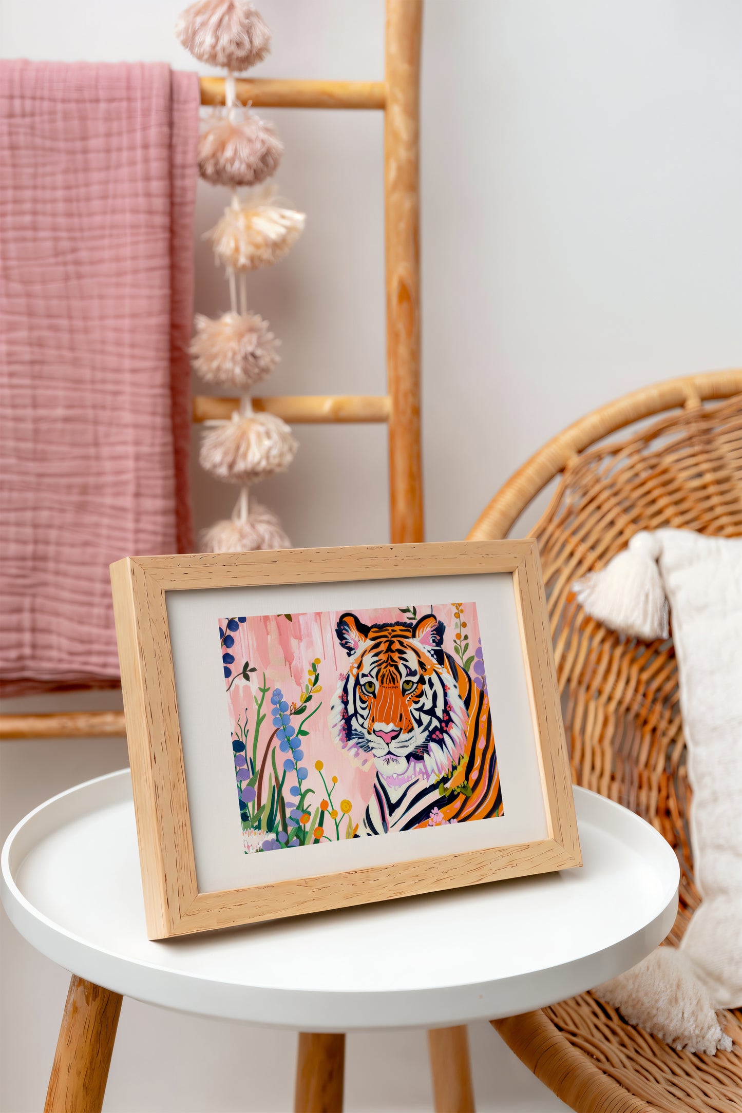 Tiger Art Print for Kids – Jungle Animal Wall Decor for Nursery or Playroom