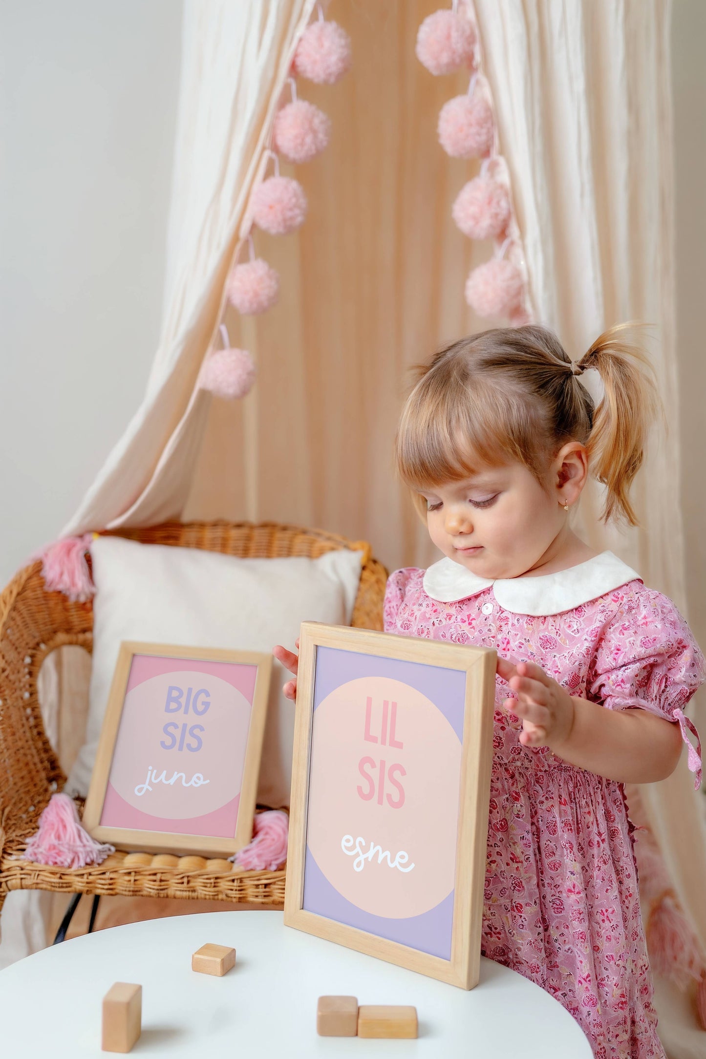 Big Sis & Lil Sis Personalized | Art Prints
