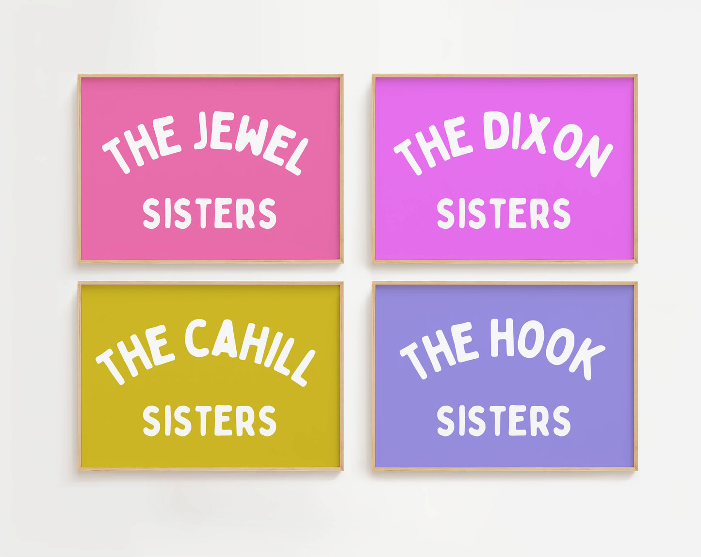 Custom Sisters – Personalized Name | Art Print