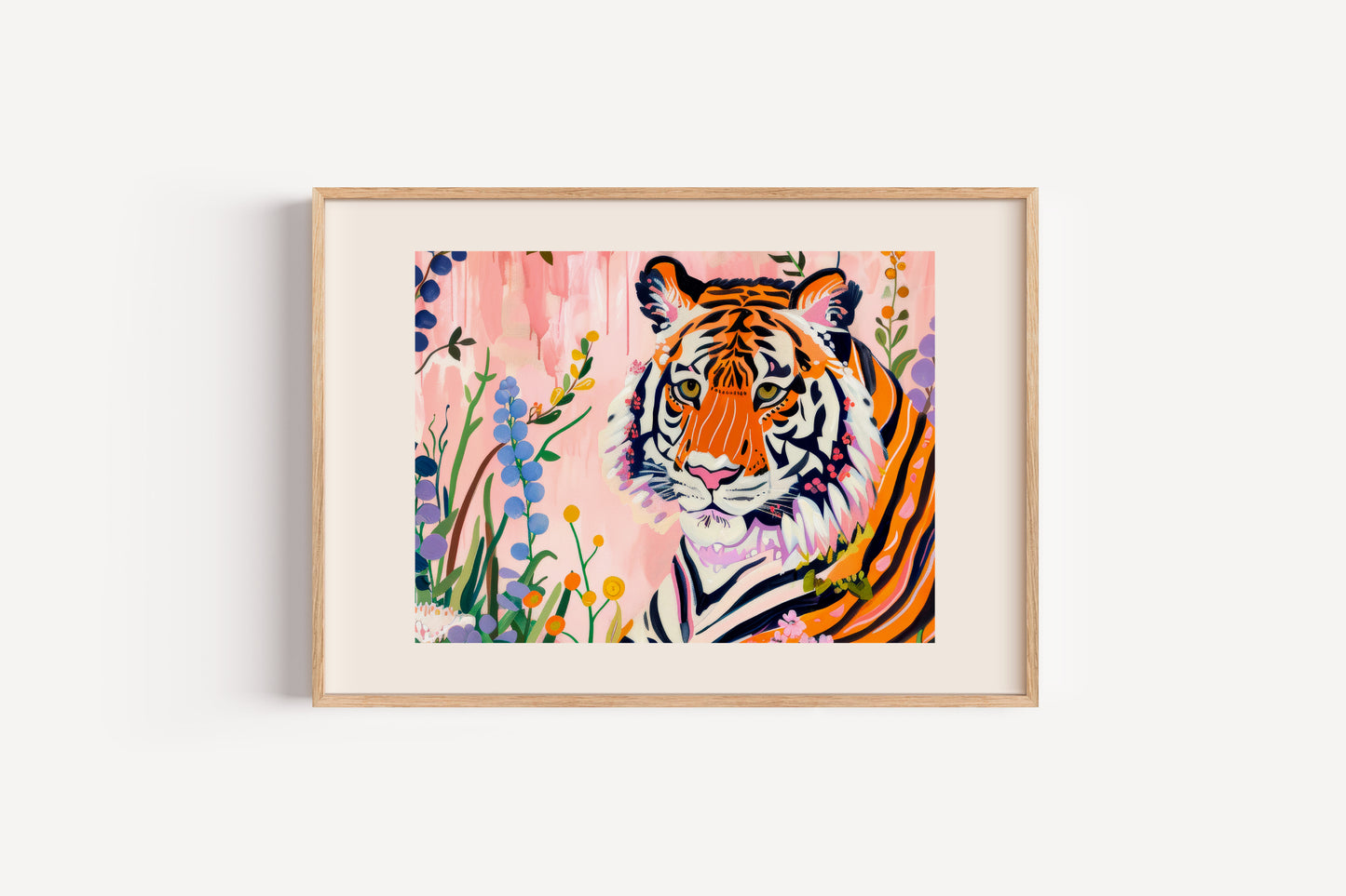 Tiger Art Print for Kids – Jungle Animal Wall Decor for Nursery or Playroom