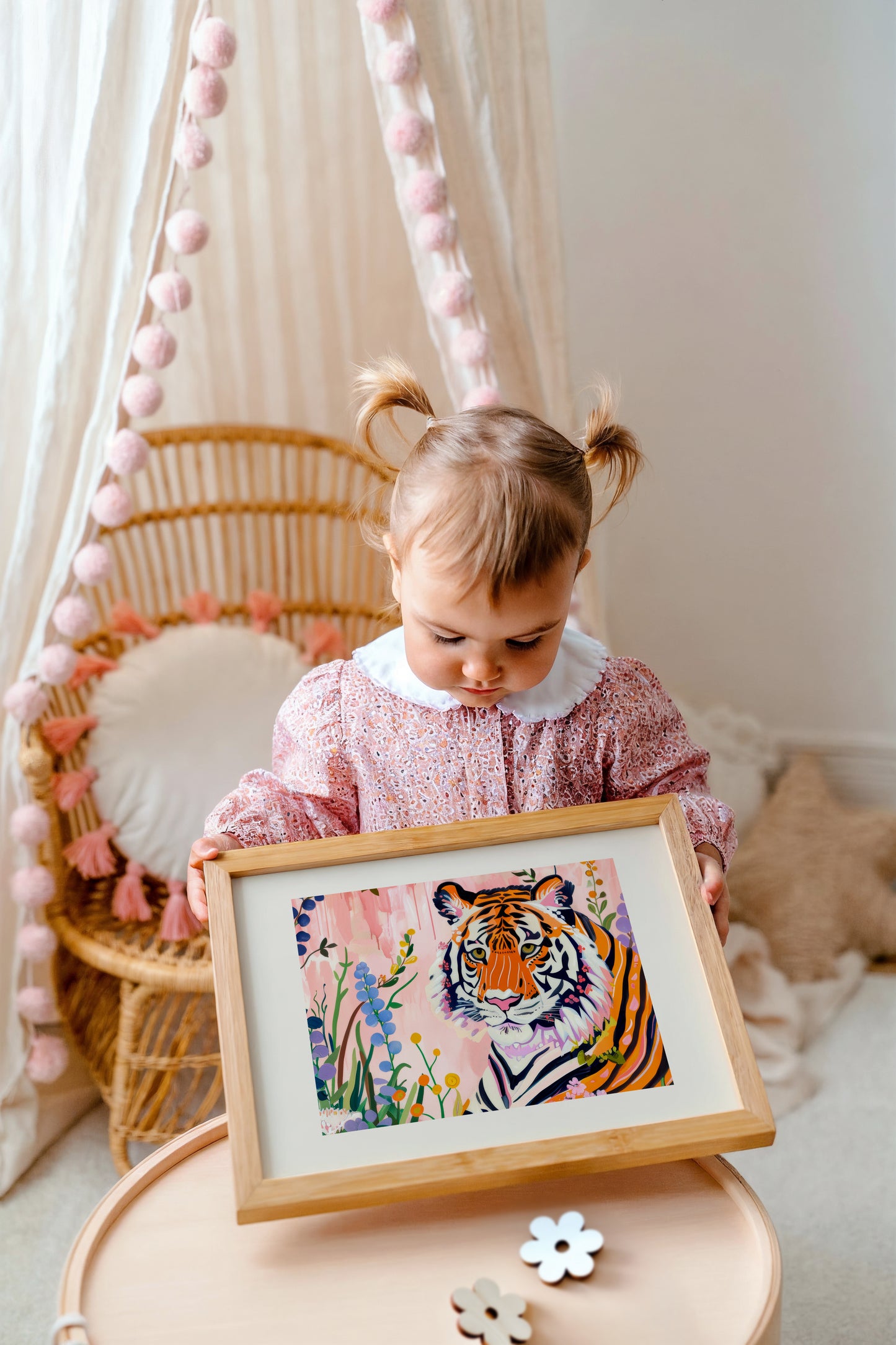 Tiger Art Print for Kids – Jungle Animal Wall Decor for Nursery or Playroom