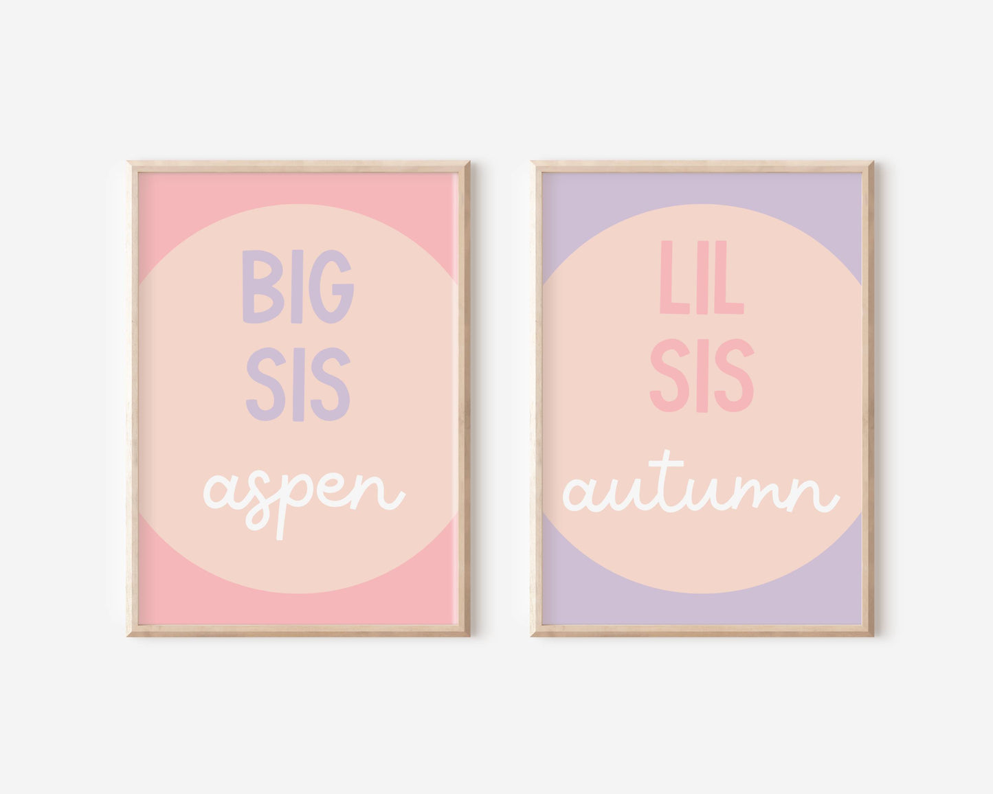 Big Sis & Lil Sis Personalized | Art Prints