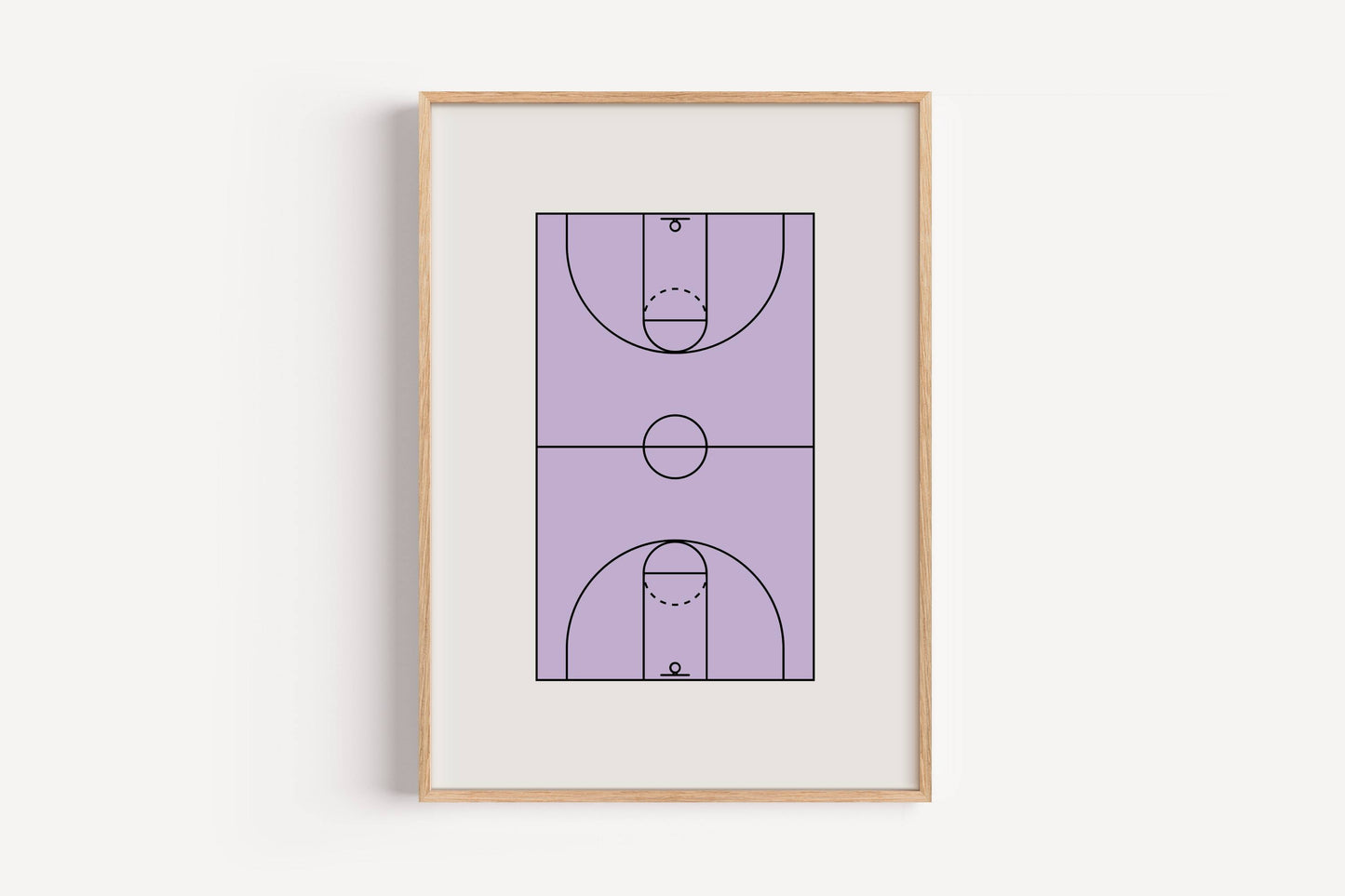 Purple Basketball Court | Art Print