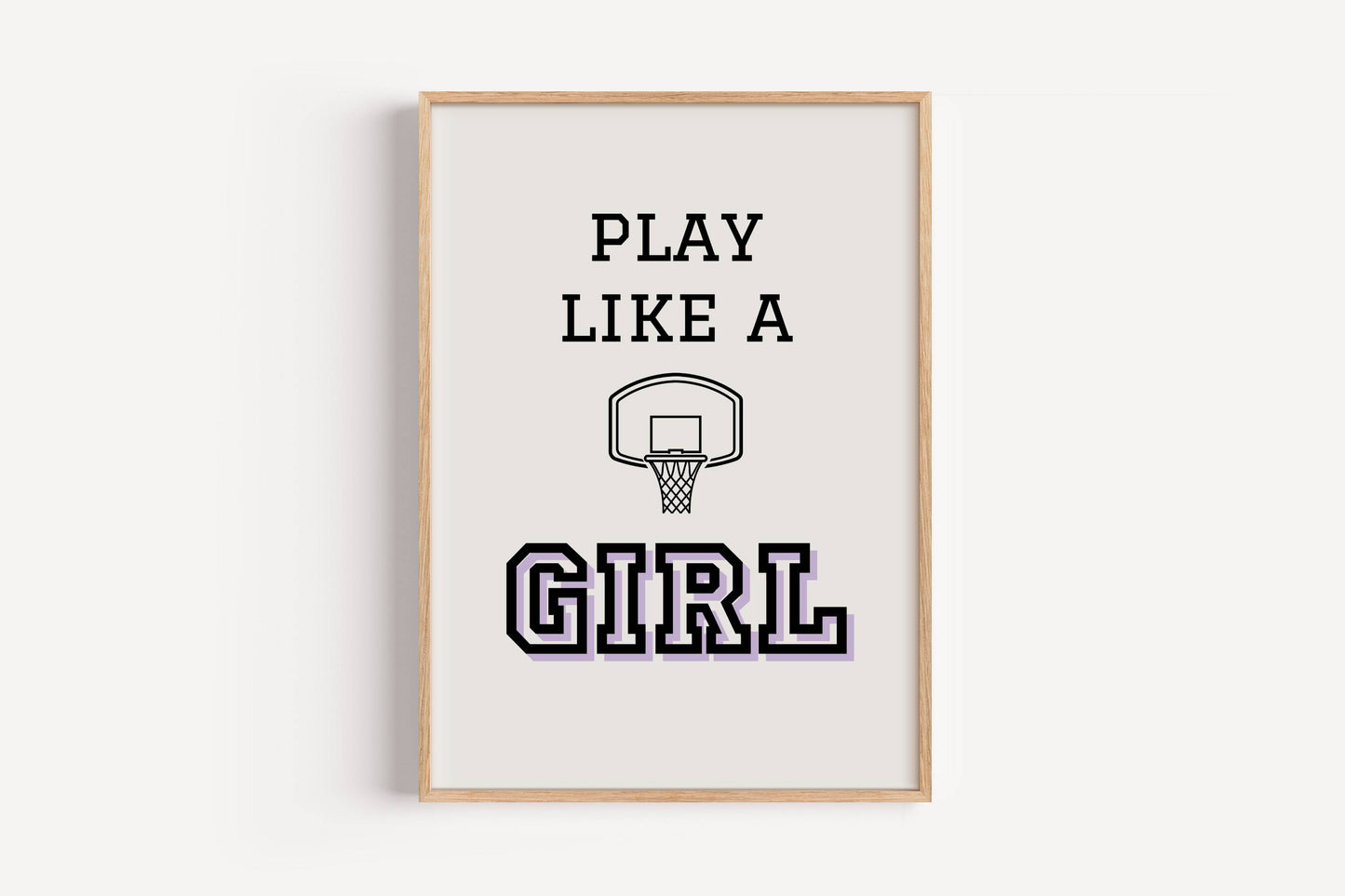 Play Like a Girl Basketball | Art Print