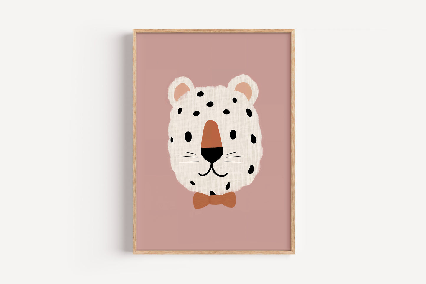 Spotted Leopard Wall Art – Cute Animal Print for Girls Room or Toddler Nursery