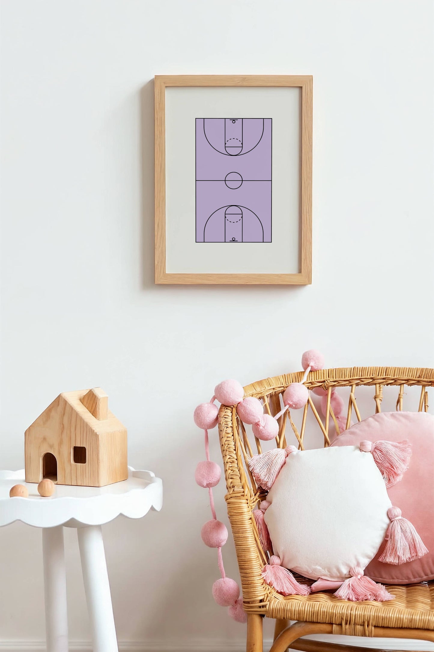 Purple Basketball Court | Art Print