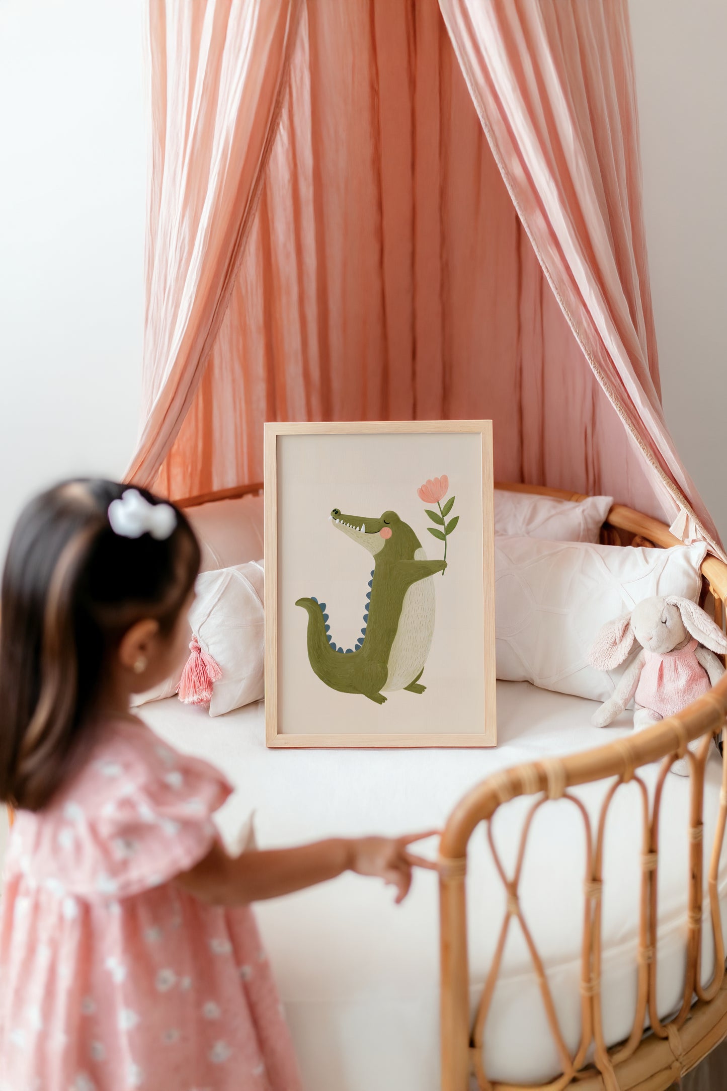 Crocodile Art Print for Kids – Whimsical Animal Wall Decor for Nursery or Playroom