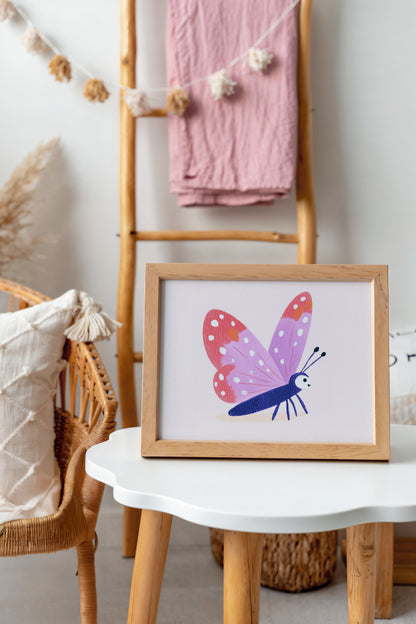 Cheerful Butterfly Wall Art – Bright and Playful Print for Kids Room or Playroom