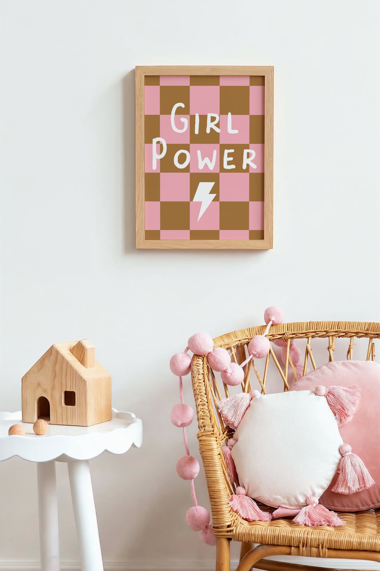 Girl Power Typography Print – Bold Wall Art for Girls Bedroom or Playroom