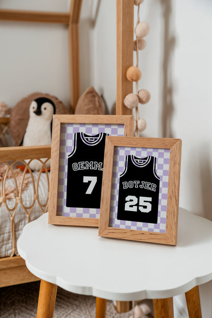 Basketball Name & Jersey Number | Art Print
