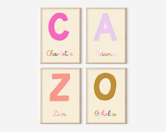 Modern Name and Initial | Art Print