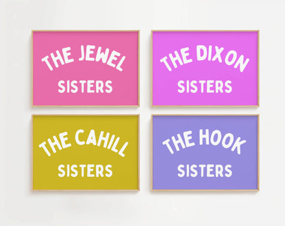 Custom Sisters – Personalized Name | Art Print