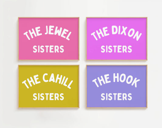 Custom Sisters – Personalized Name | Art Print