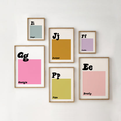 Custom Initial - Alphabet | Art Print