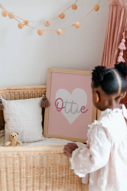 Custom Name – Heart | Art Print
