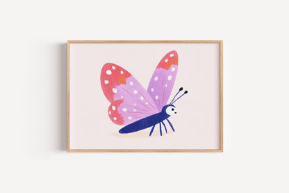 Cheerful Butterfly Wall Art – Bright and Playful Print for Kids Room or Playroom