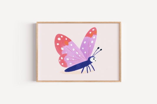 Cheerful Butterfly Wall Art – Bright and Playful Print for Kids Room or Playroom