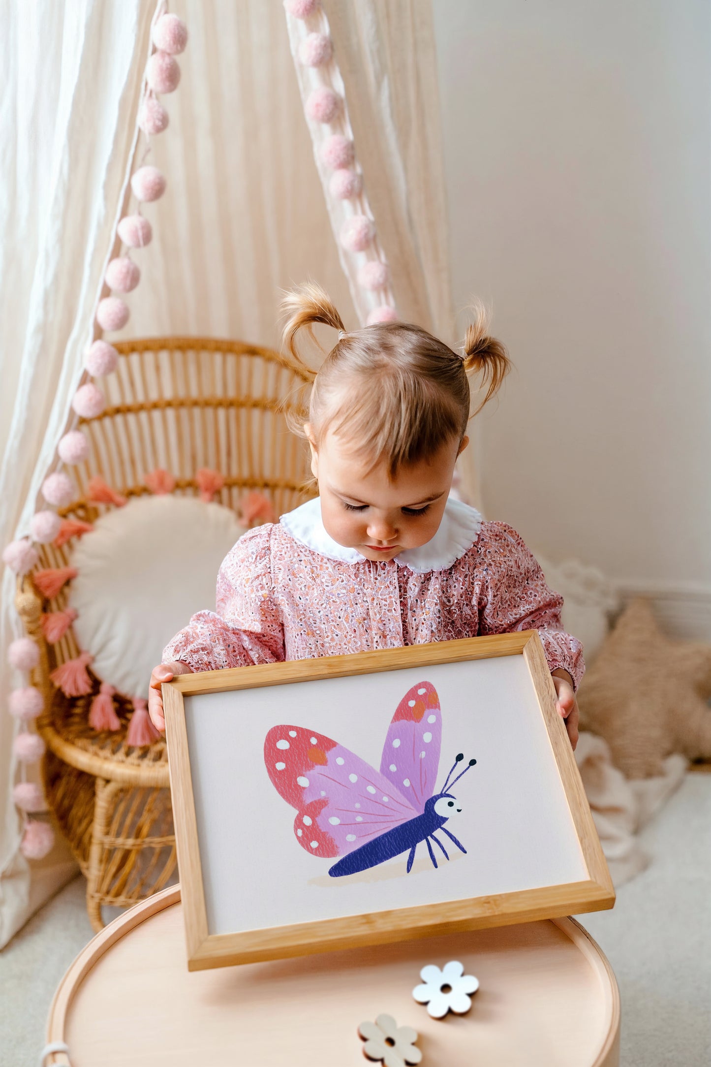 Cheerful Butterfly Wall Art – Bright and Playful Print for Kids Room or Playroom
