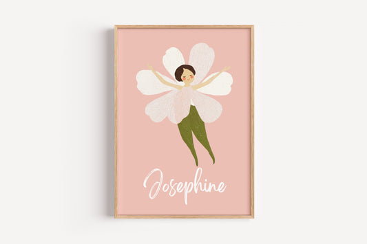 Custom Fairy Name Art Print – Personalized Wall Decor for Girls Room or Nursery