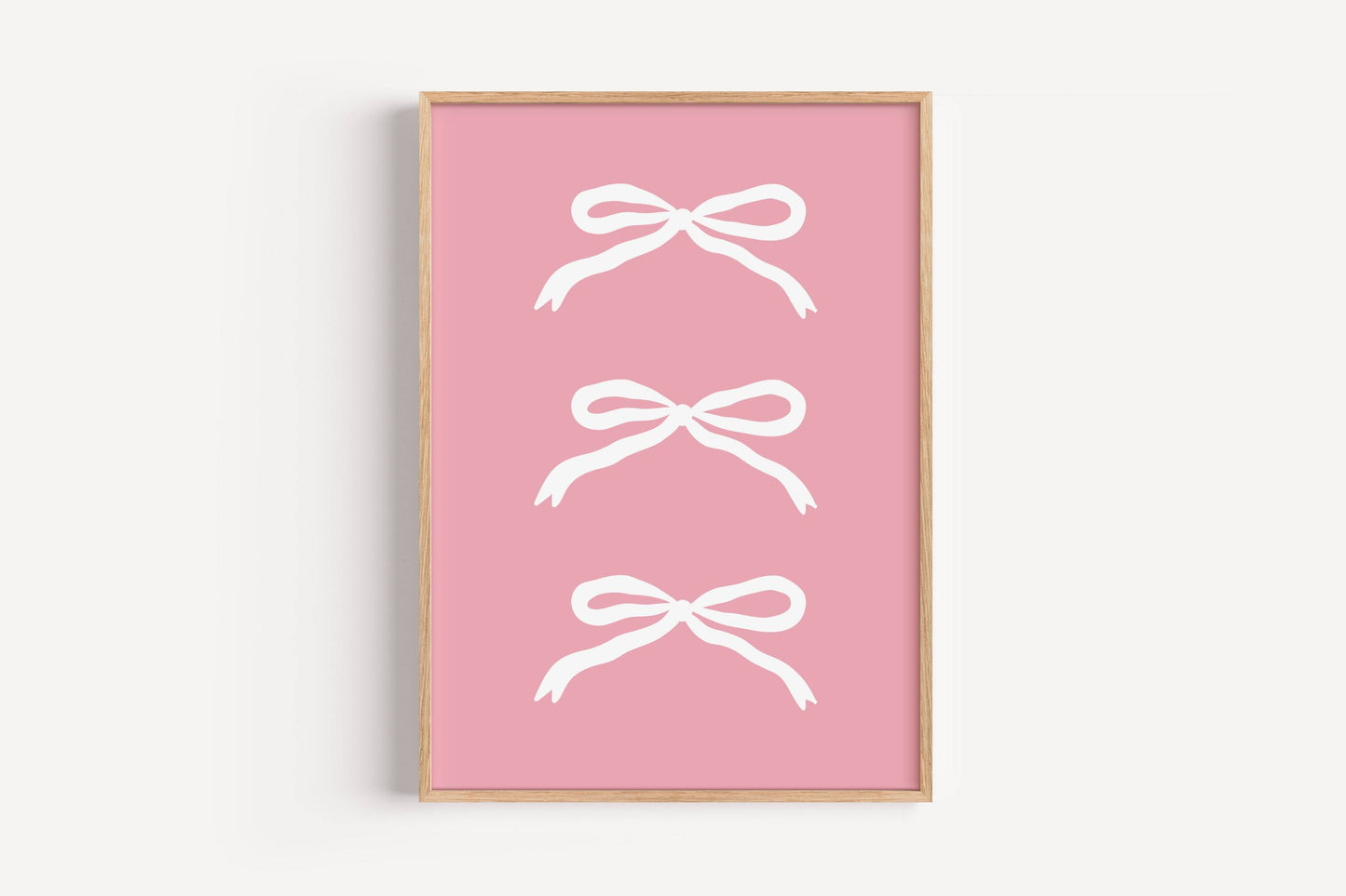 White Bows - Pink | Art Print