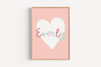 Custom Name – Heart | Art Print