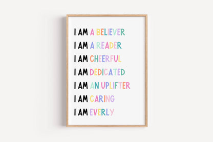 Affirmations - Personalized Name | Art Print