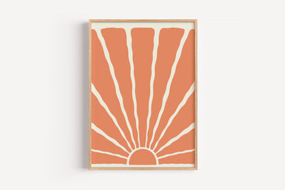 Sunrise Wall Art – Bold Boho Print for Nursery, Playroom or Modern Home Decor