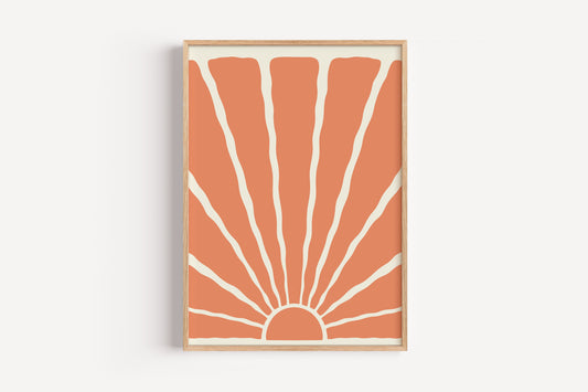 Sunrise Wall Art – Bold Boho Print for Nursery, Playroom or Modern Home Decor